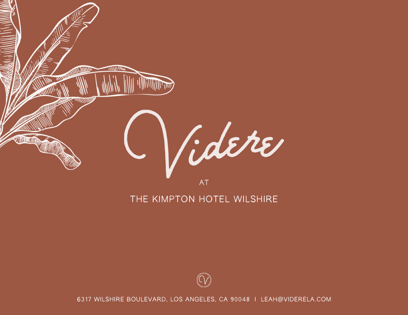 Videre Event Menu
