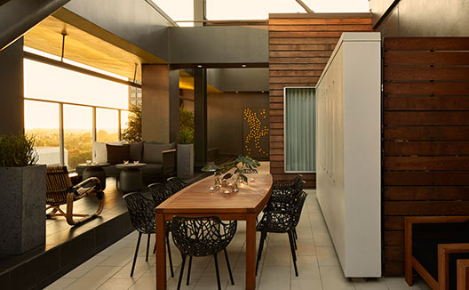 Penthouse Living and Dining areas