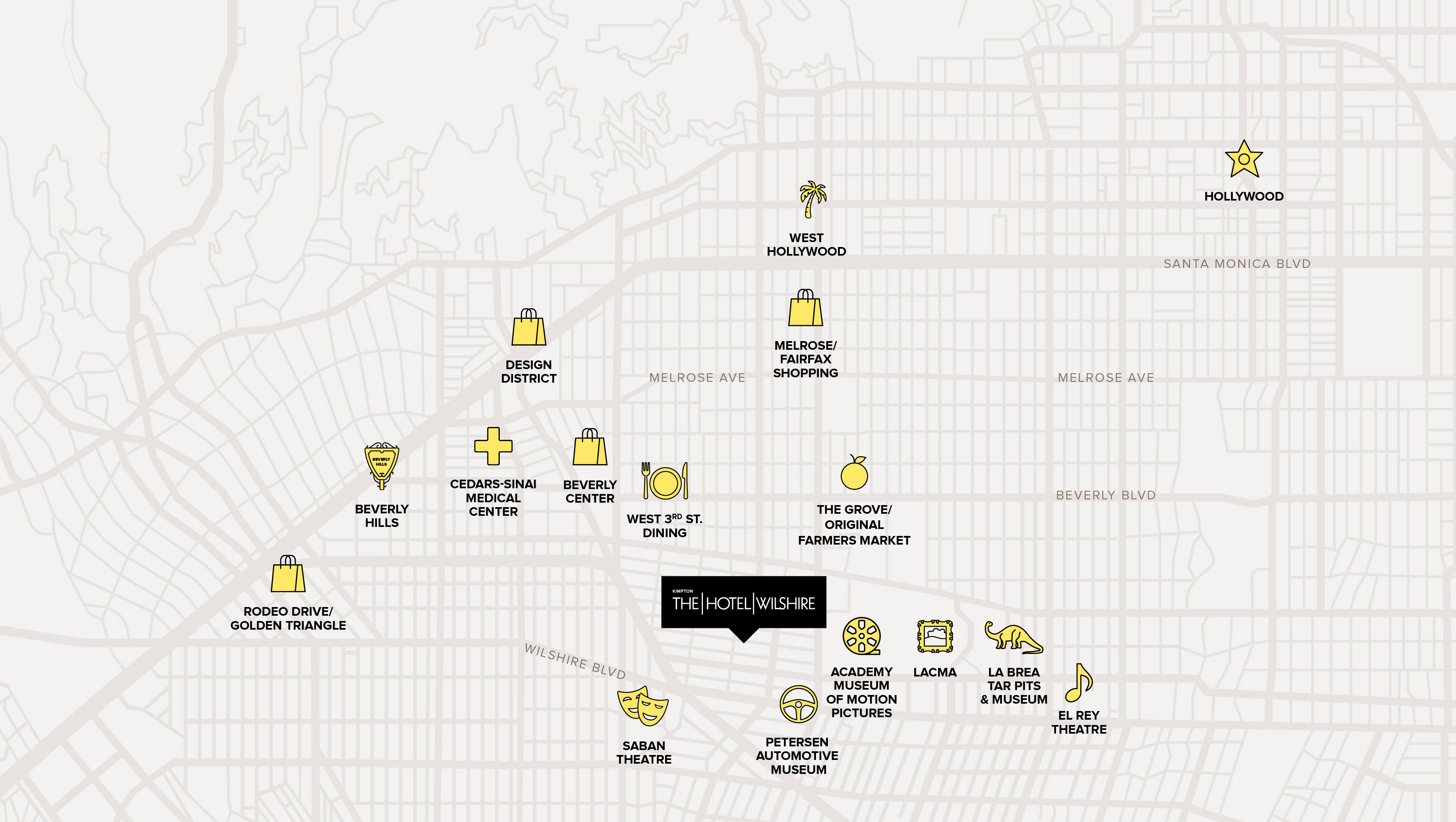 Kimpton Hotel Wilshire Map
